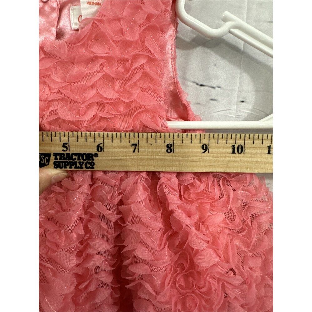 Cat and Jack Baby Girl Coral Pink Dress 3-6mo Ruffles - Picture 6 of 10